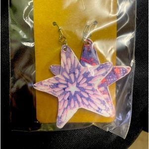 Fourth of July Pair of handmade earrings